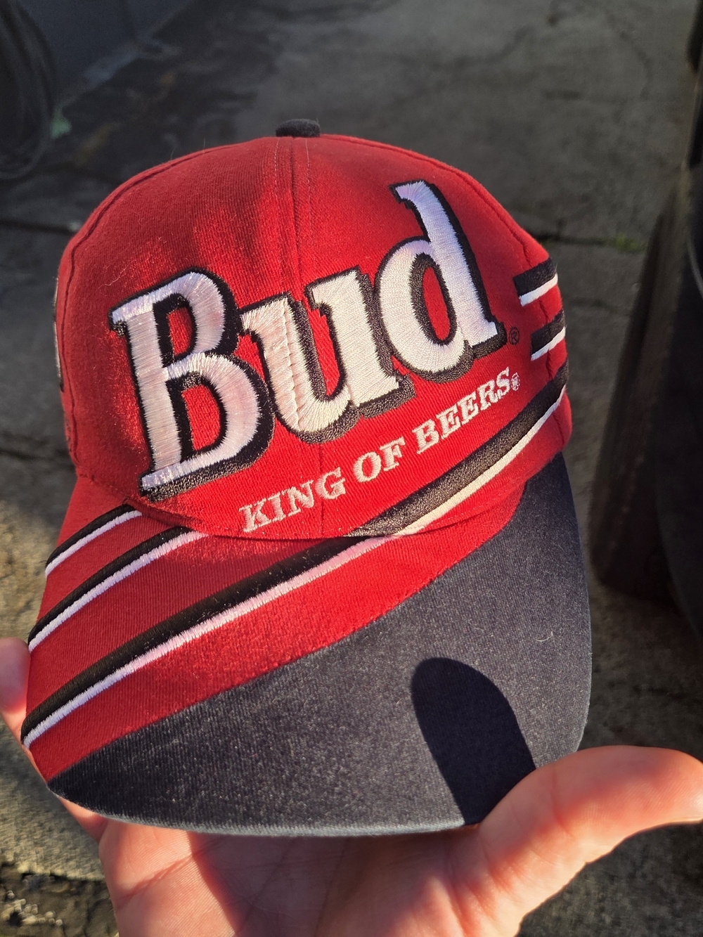 Dale Jr Budweiser King of Beers Red & Black Baseball Cap